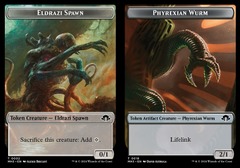 Eldrazi Spawn (2) // Phyrexian Wurm (18) Token - Foil